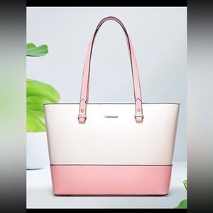 4 purses! NWT Women Large Handbag Purses Contrast Shoulder, Leather Tote Bag Set